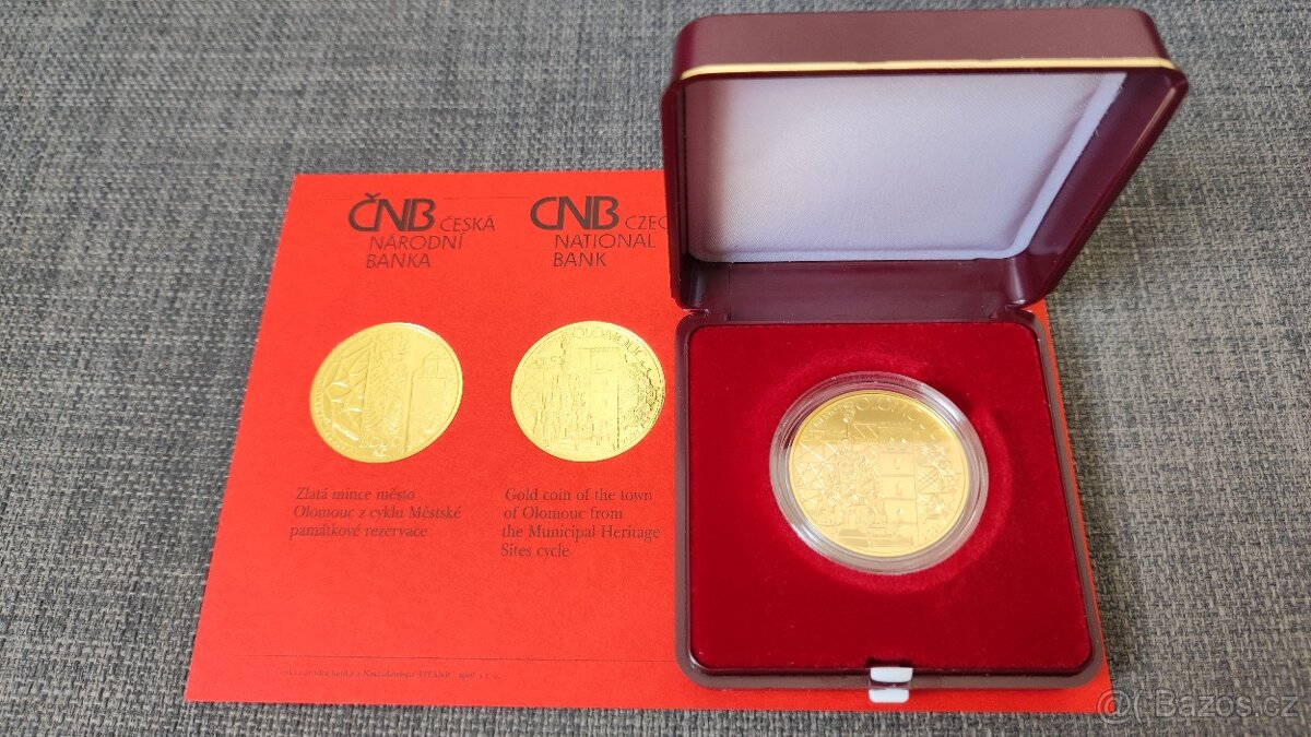 Zlatá mince 5000 Kč Olomouc BK / PROOF