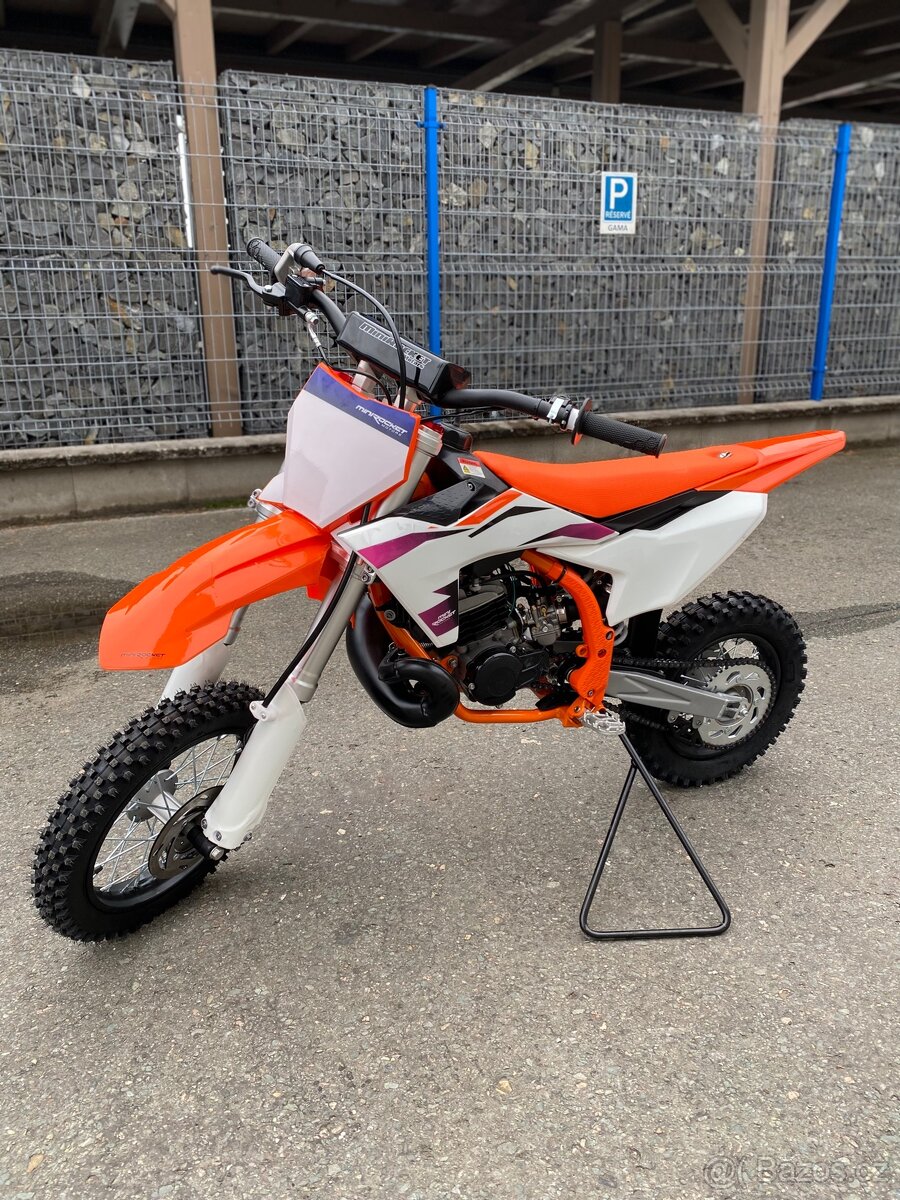 Dětský pitbike 50ccm 12/10 oranžová