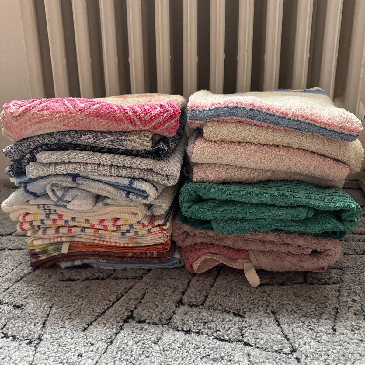 RETRO froté ručníky a osušky - 23 kusů