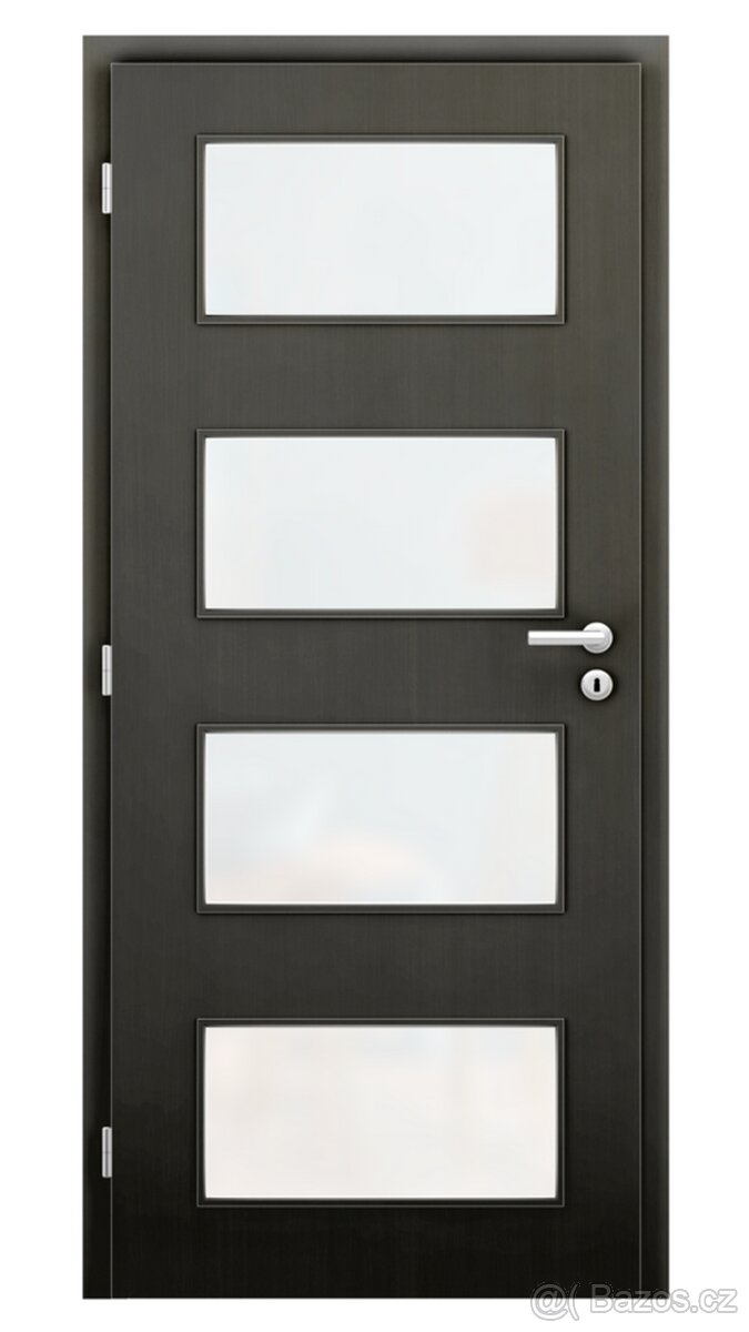 Dveře prosklené dekor Wenge - 80P - nové