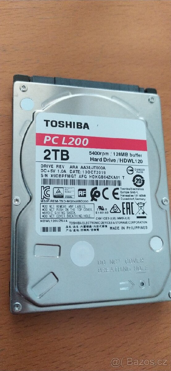 HDD 2.5" Toshiba PC L200 HDWL120 2TB