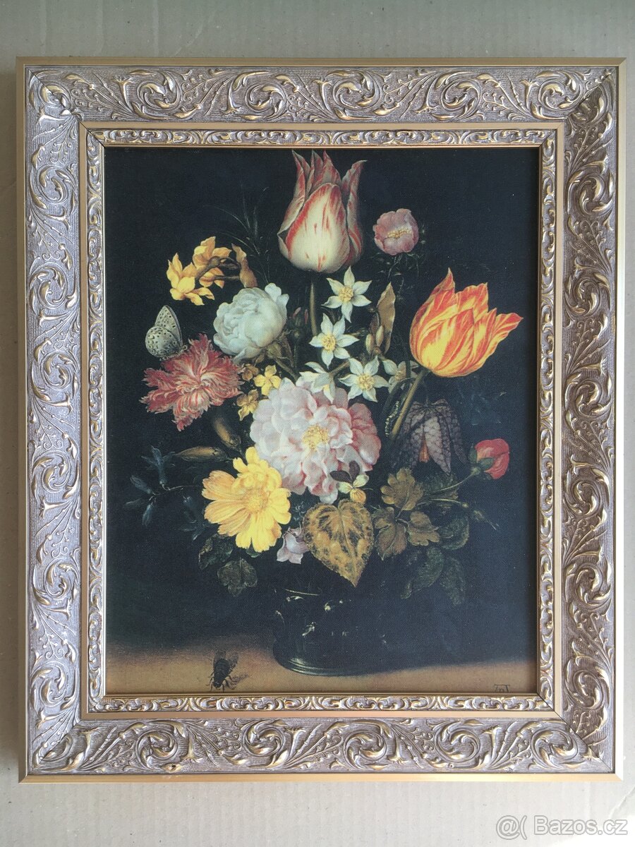 Zátiší s květinami 5 (velké) - plátno v rámu