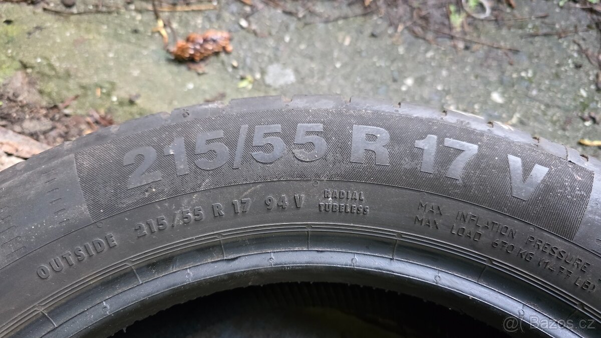 215/55 R17 V Continental jako nové