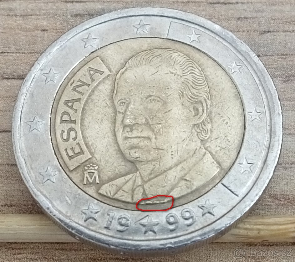 2 Euro Espaňa 1999 pšeničnoražba - nabídněte sumu