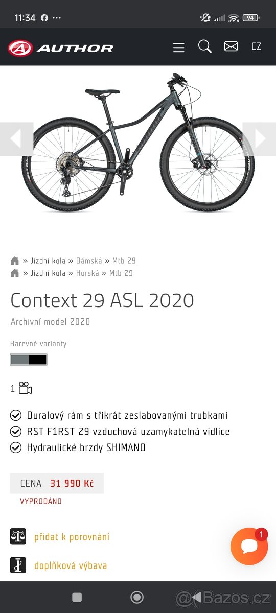 Author context ASL 2020 (model) velikost 18