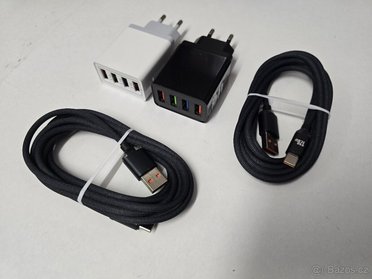 20W rychlo-nabíječka s USB/USB-C kabelem nové