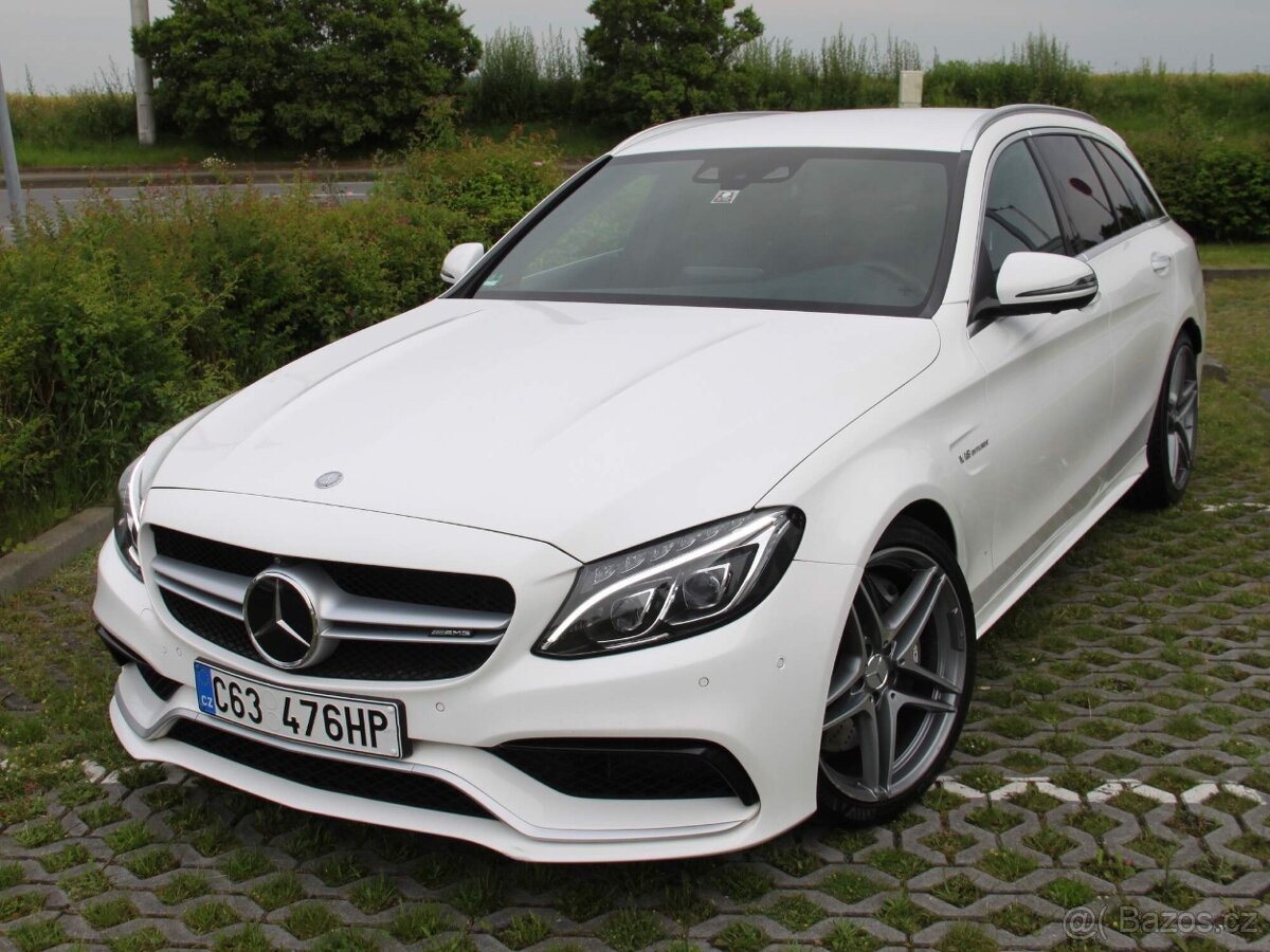C63 AMG,W205,350kw,LED,NAPPA,ACC,HUD,360°Kamery,POLAR bílá