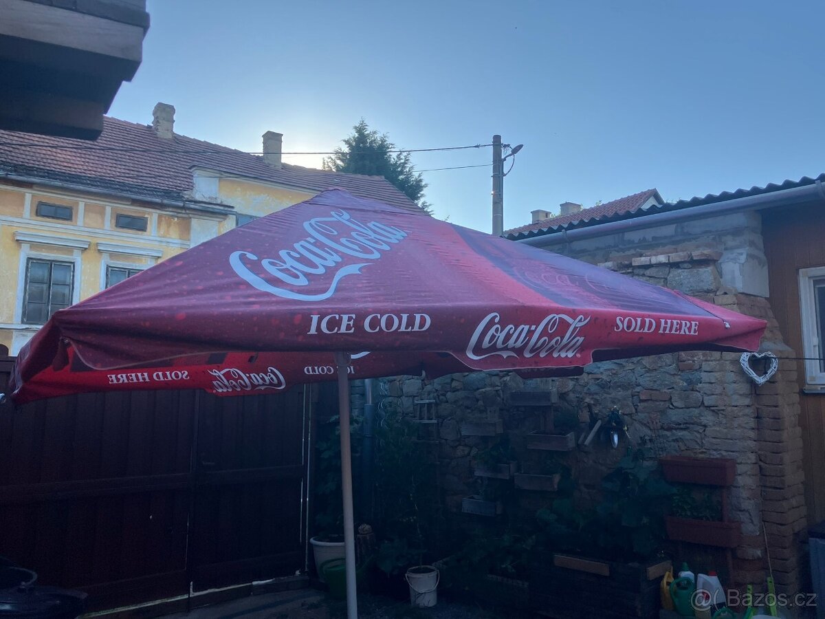 Slunečník Coca Cola 3,5m x 3,5m