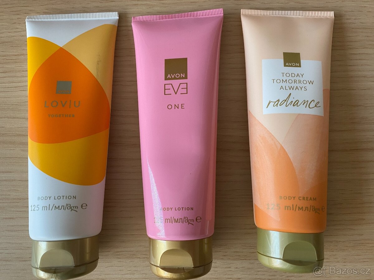 Nová dámská tělová mléka/krémy Avon - 125 ml - různé