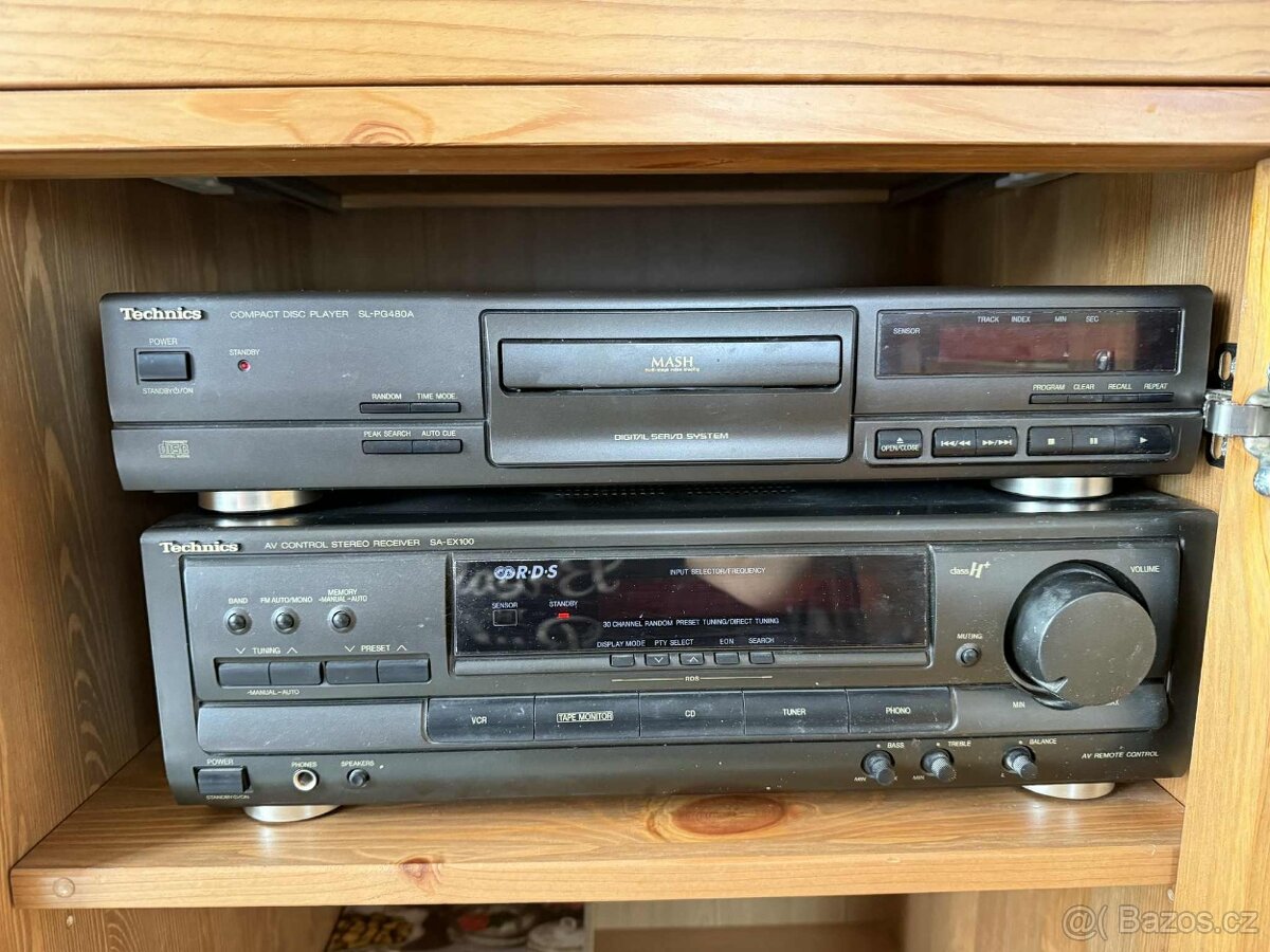 Technics - zesilovač SA-EX100 + cd přehrávač SL-PG480A