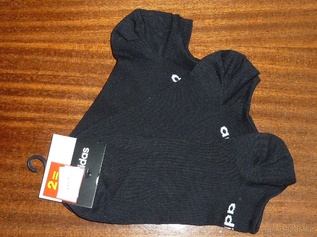 Nové - Adidas-3x Kotníčkové ponožky 39/42