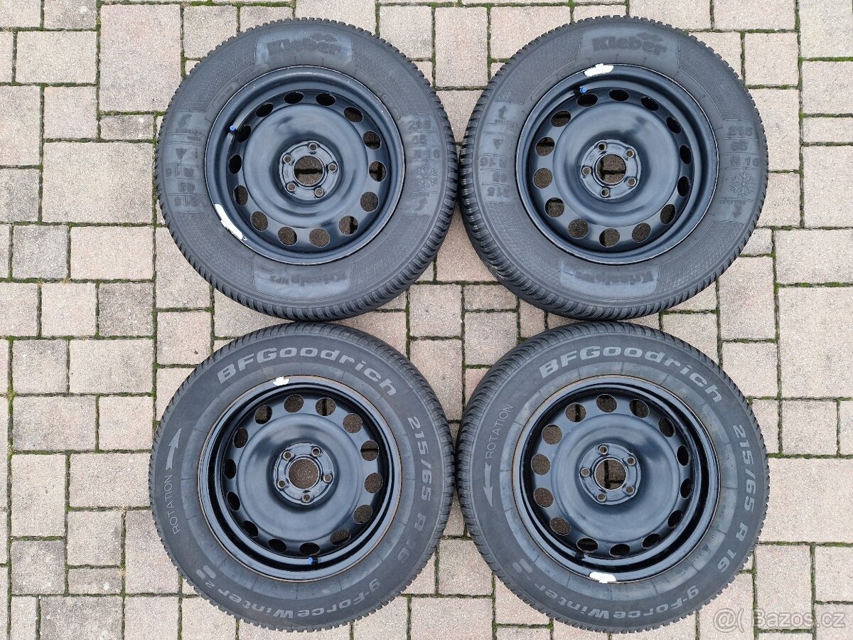 CITROEN,PEUGEOT-PLECH. DISKY 16" + 4x ZIMNÍ PNEU 215/65R16