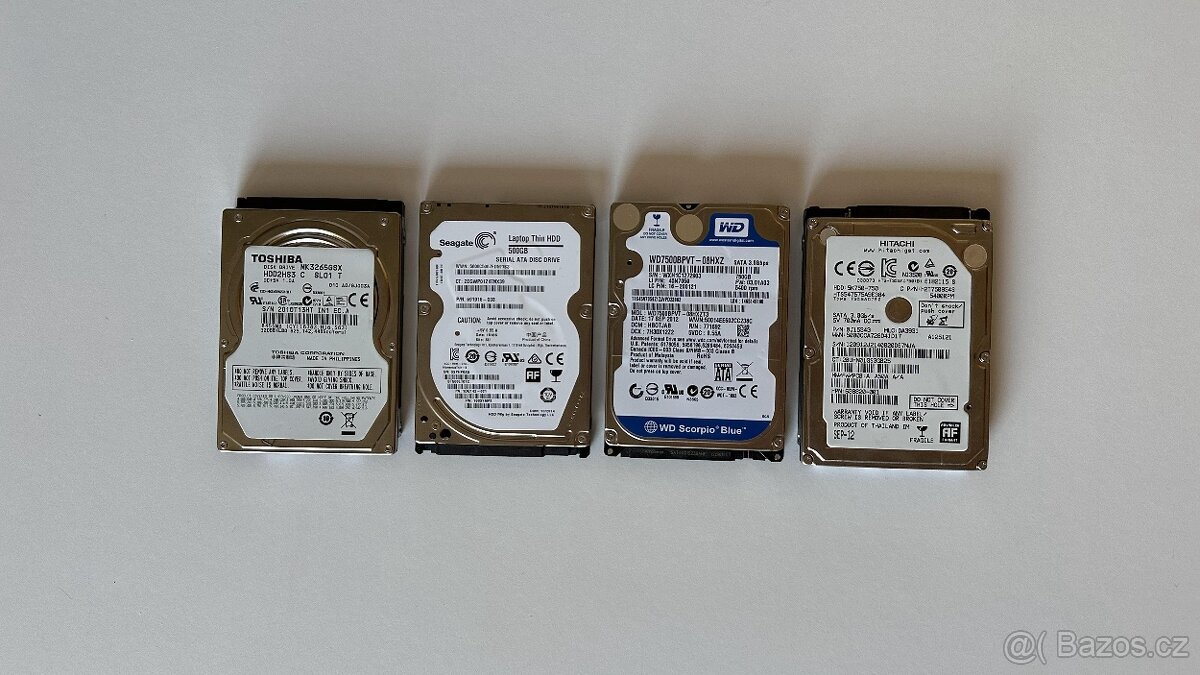 Pevné disky 320 / 500 / 750GB - 2,5"
