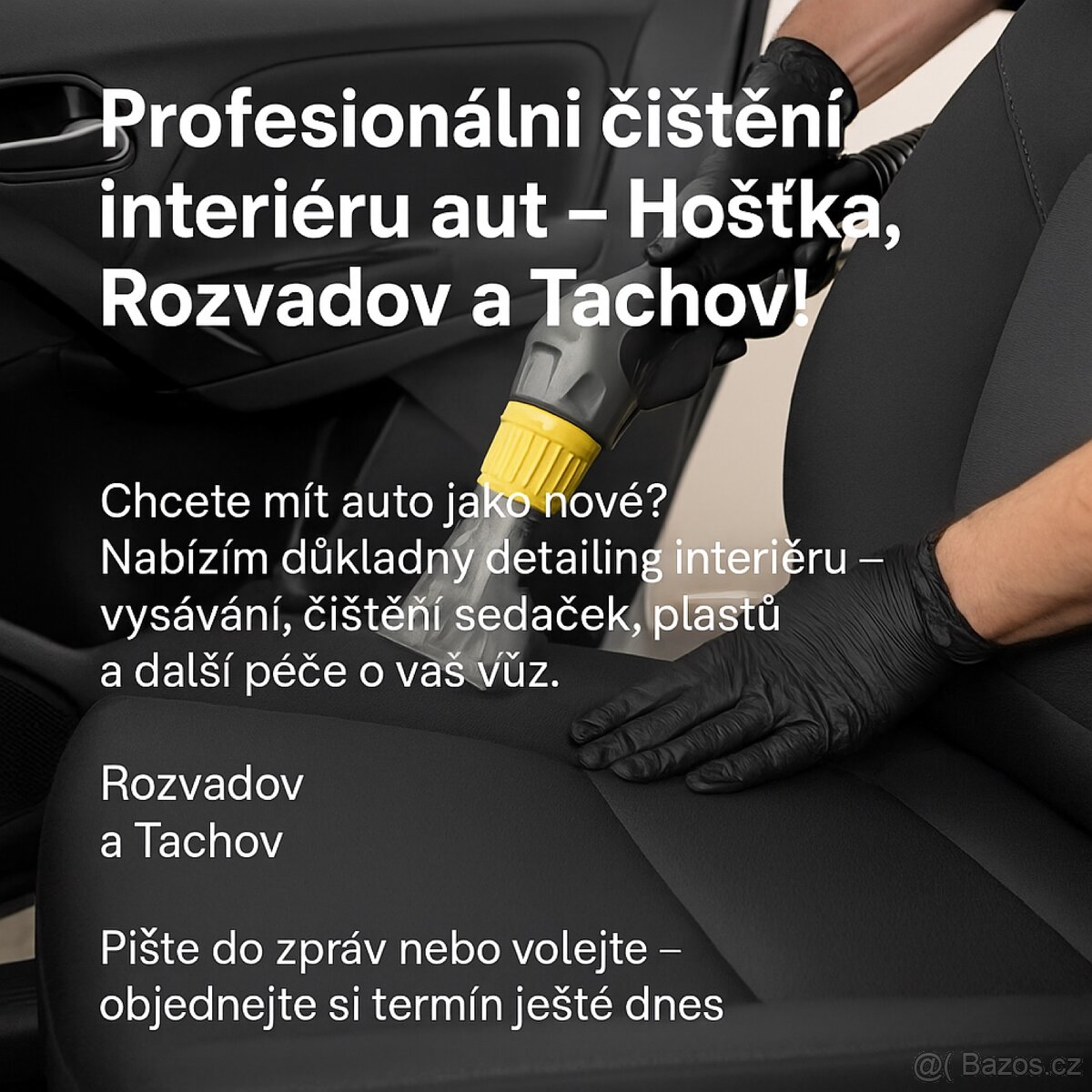 Profesionální čištění interiéru aut