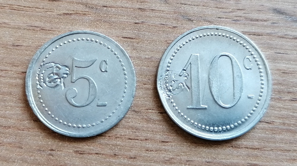Kontramarky Francie 1914-1924 nouzové mince s kontramarkami