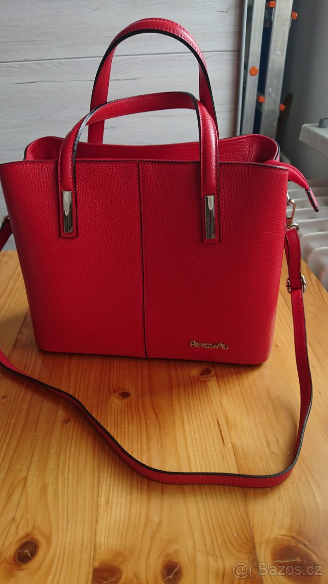 Kožená červená kabelka Patrizia Piu-nová.