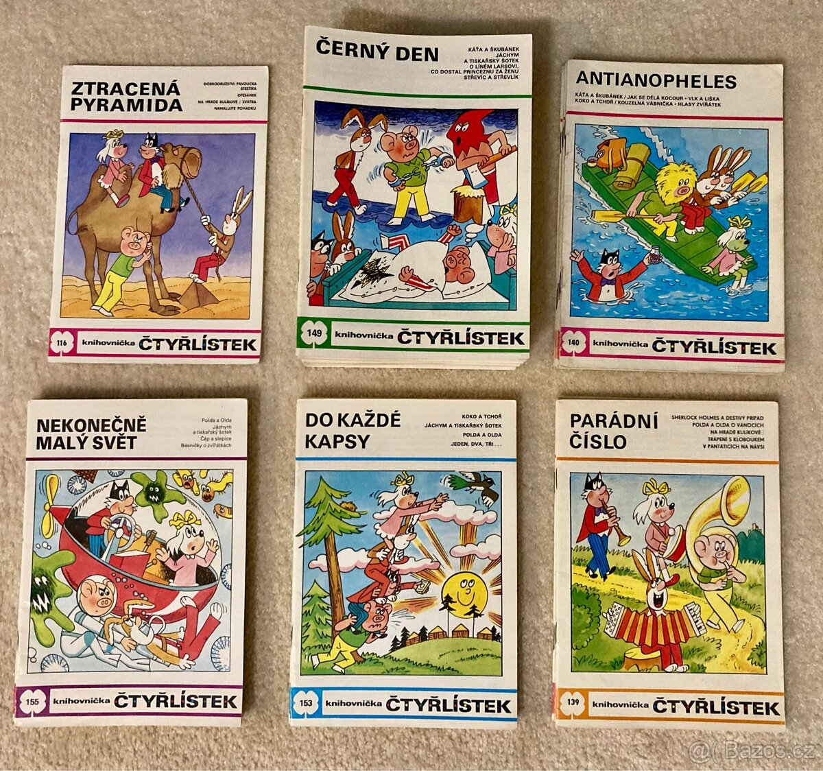 Čtyřlístek 116 - 178 (1984-1990) neluštěné