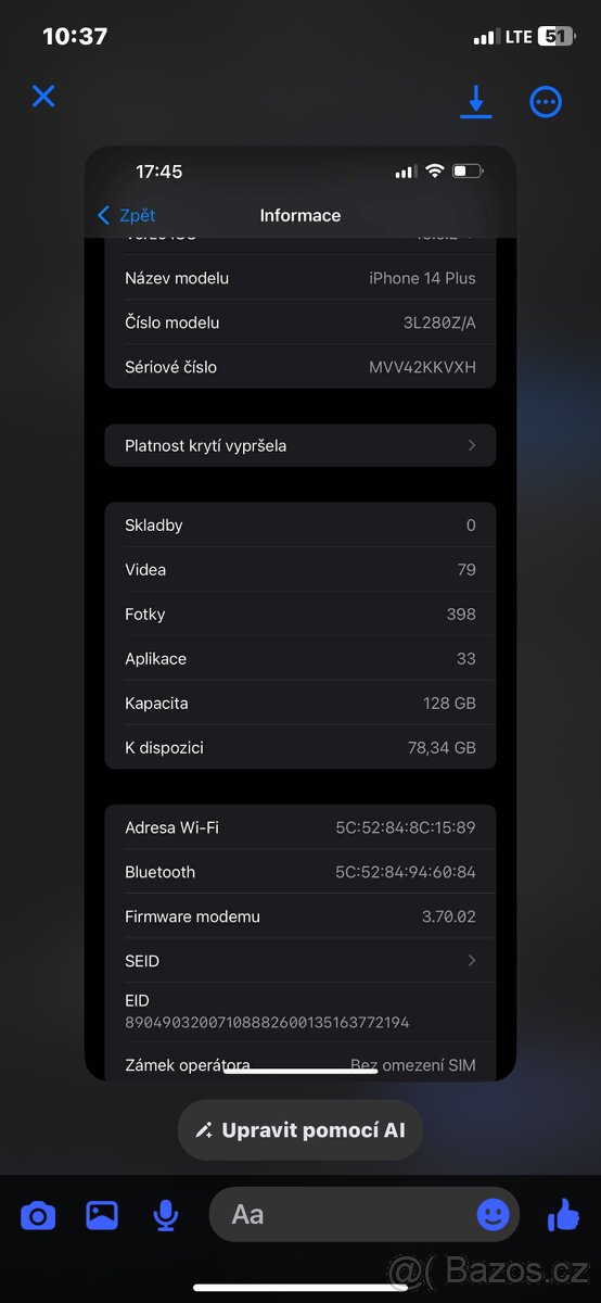 iPhone 14 plus 128GB