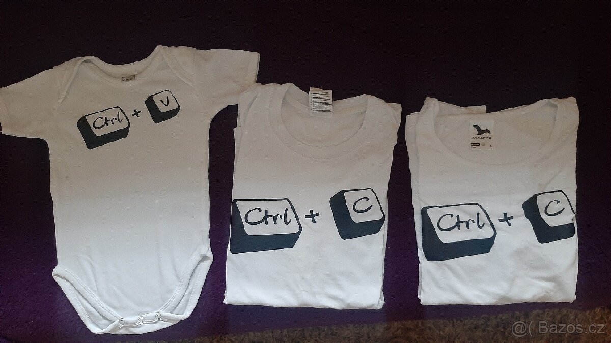 Rodinny set tricek a body na foceni, CTRL+C, CTRL+V