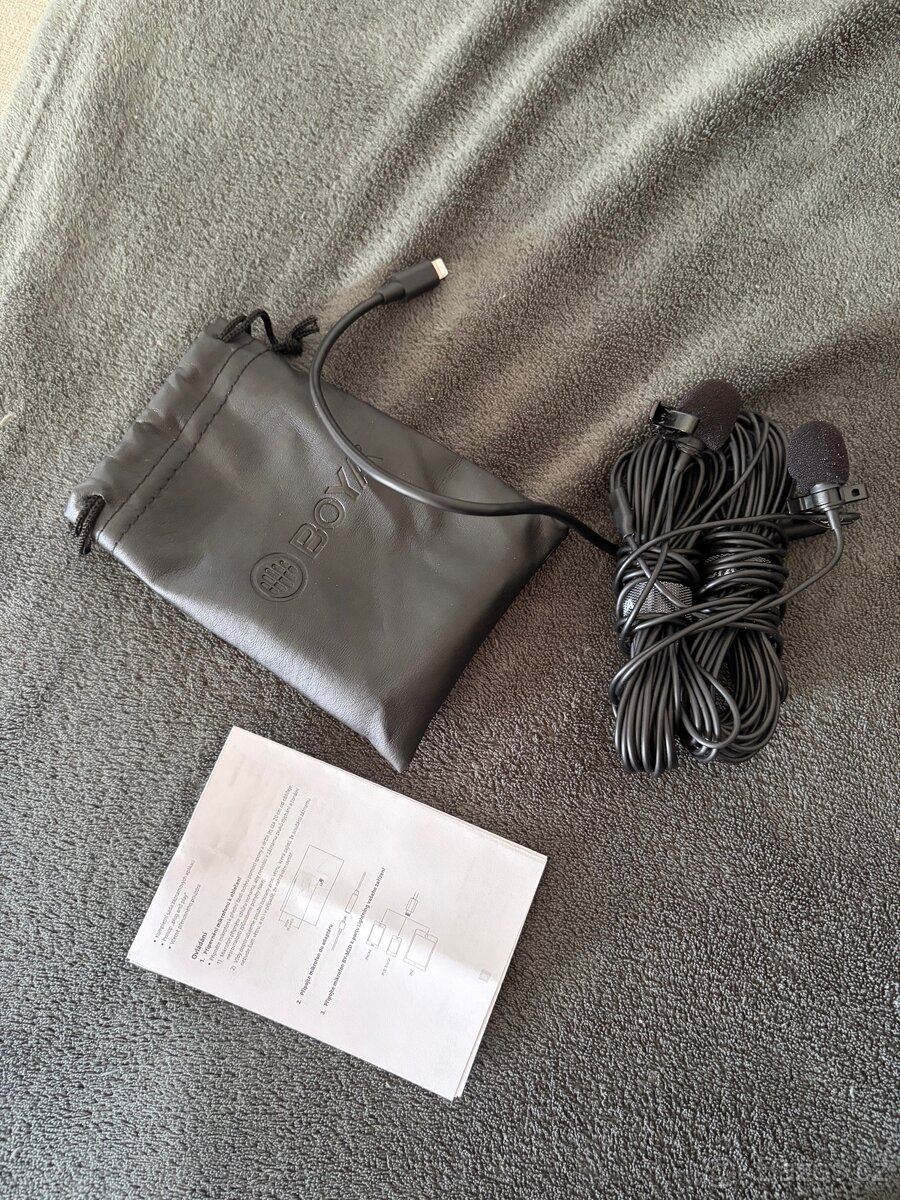 Nový nepoužitý klopový mikrofon