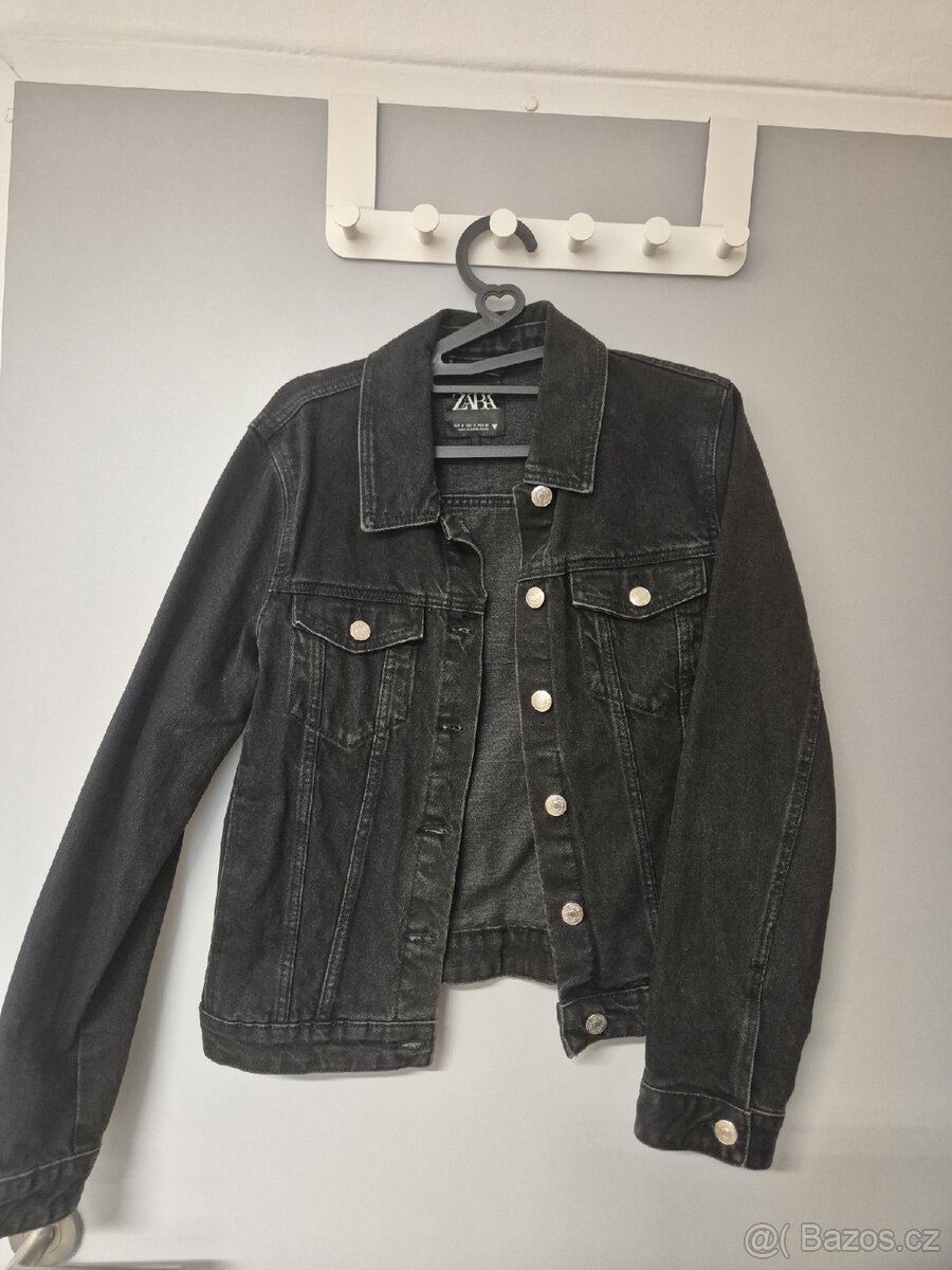 ZARA dámská černá denim bunda