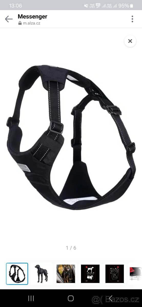 Bezpečnostní postroj do auta Rukka Car Harness L