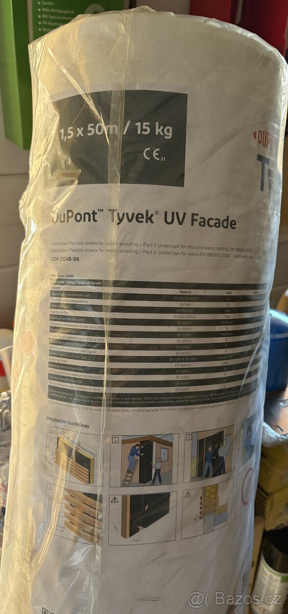 DuPont TYVEK UV Facade - difúzní fólie 50x1,5 m,75 m2