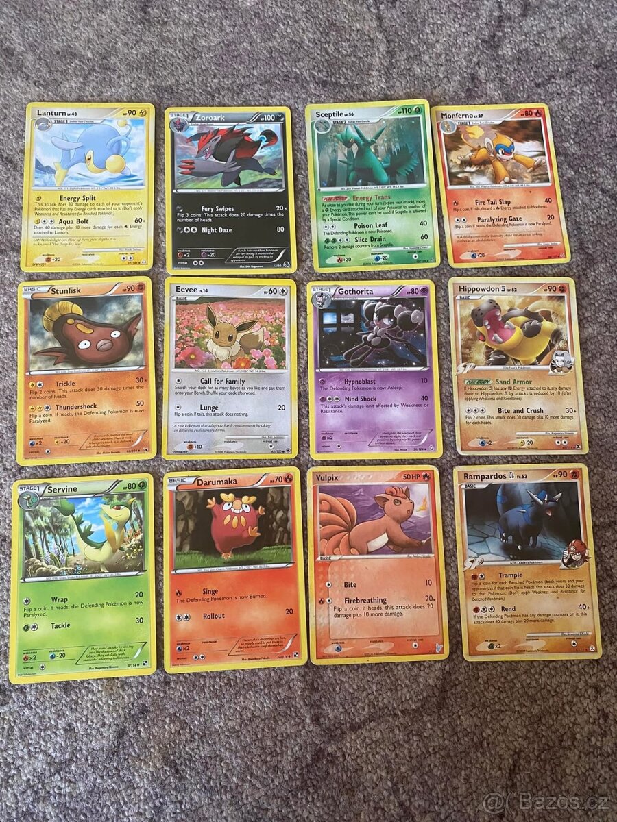Originál Pokémon karty