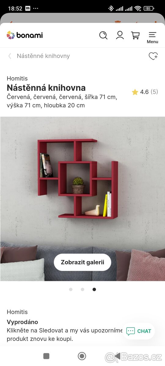 Prodám nástěnnou polici