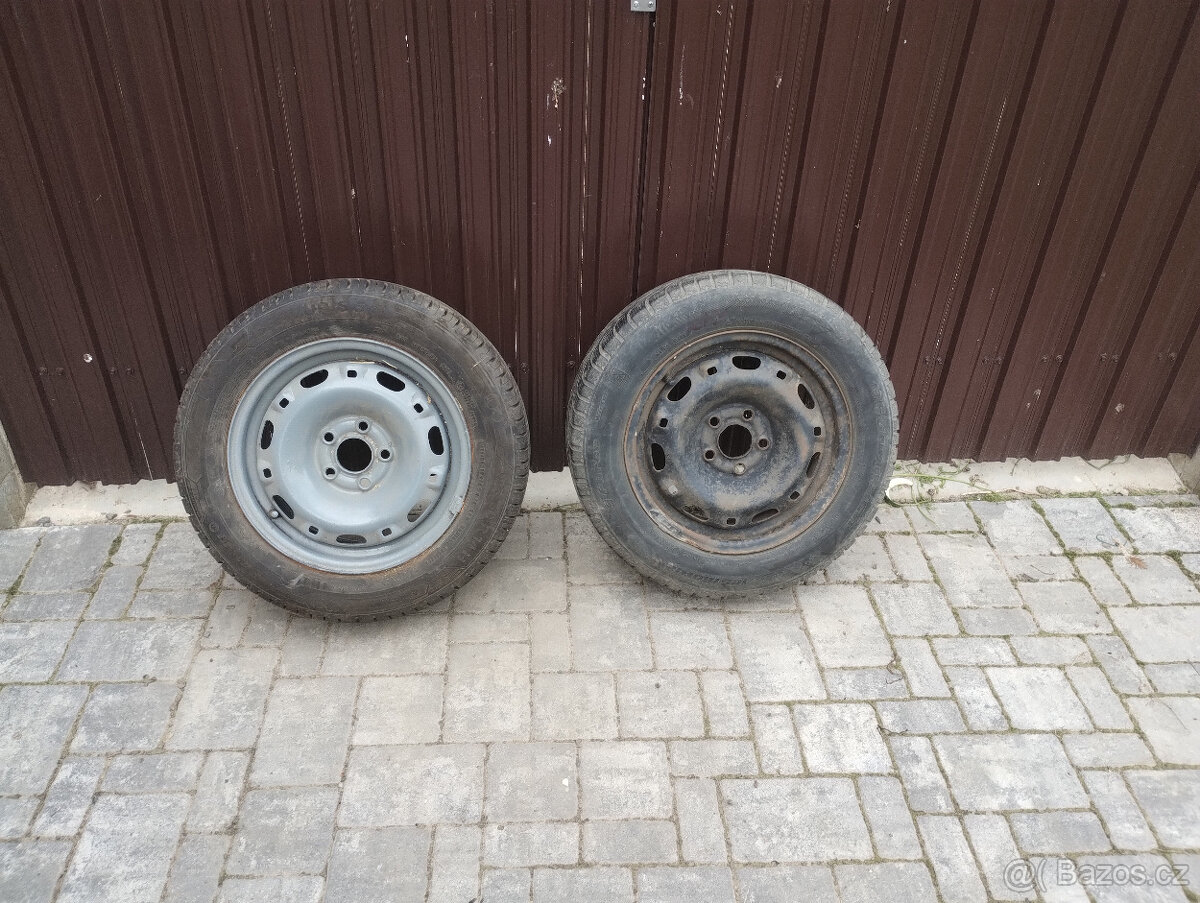 Disky+ pneu 2x léto (nové), 2x zima Škoda Fabia 1
