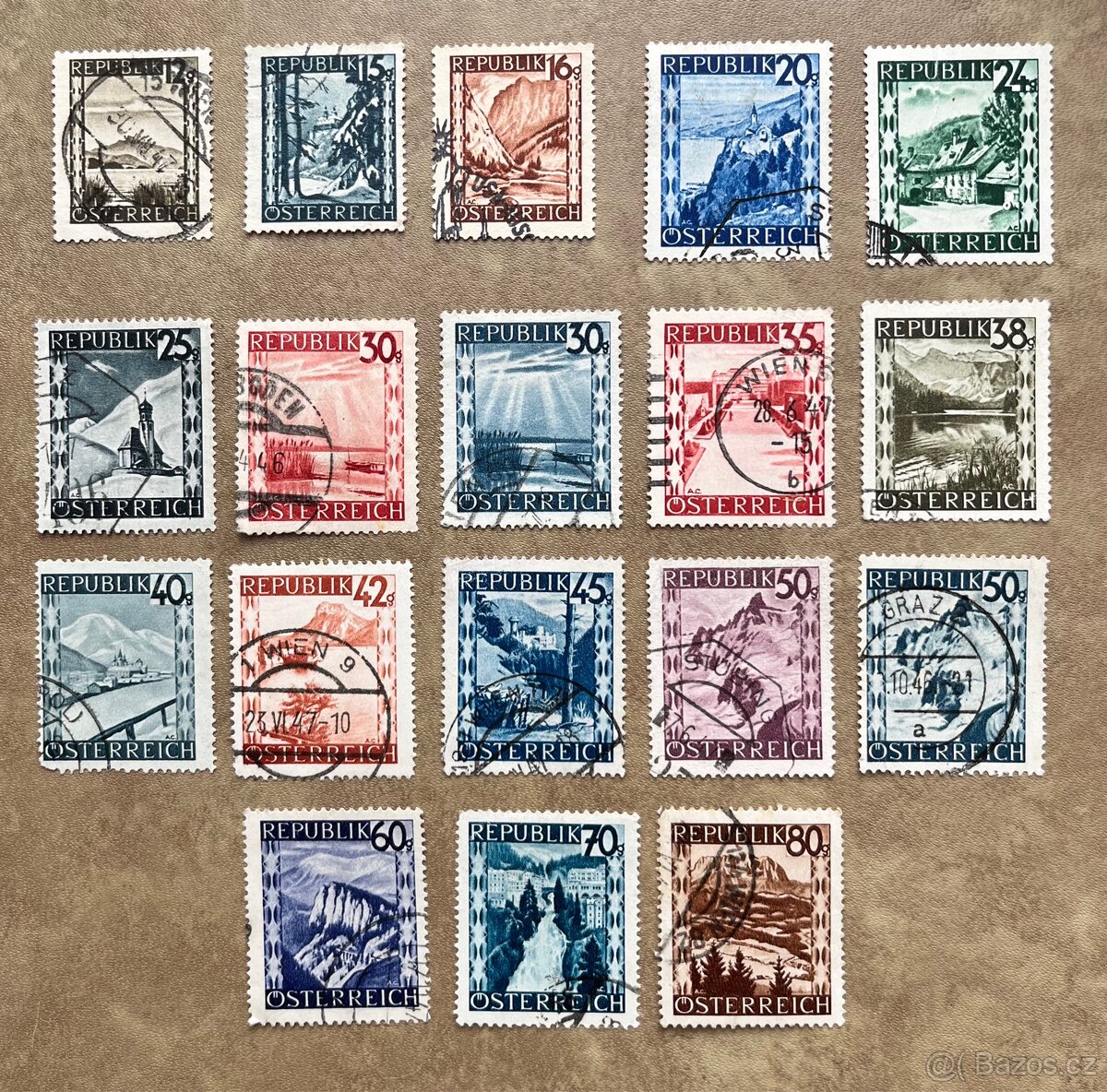 Známky Rakousko 1945, krajiny