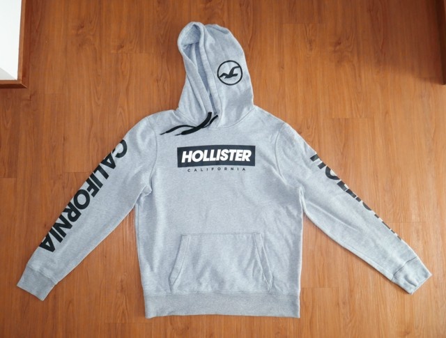Šedá mikina, vel. L, zn. Hollister