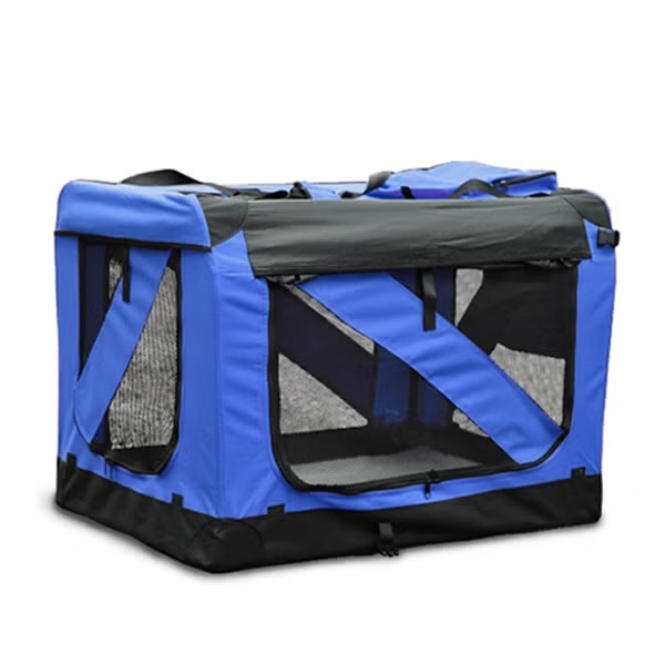 Skládací psí klece L modrá