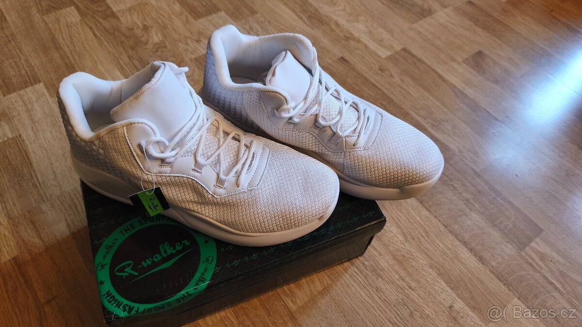 NOVÉ Kotníkové Bílé Tenisky vel. 44 AKČNÍ CENA POUZE 350kč