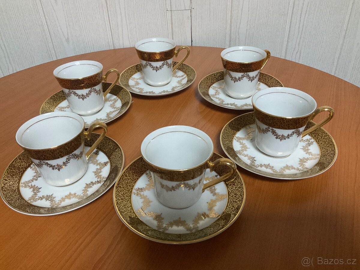 Set 6ti šálků, nepoškozené, nepoužité