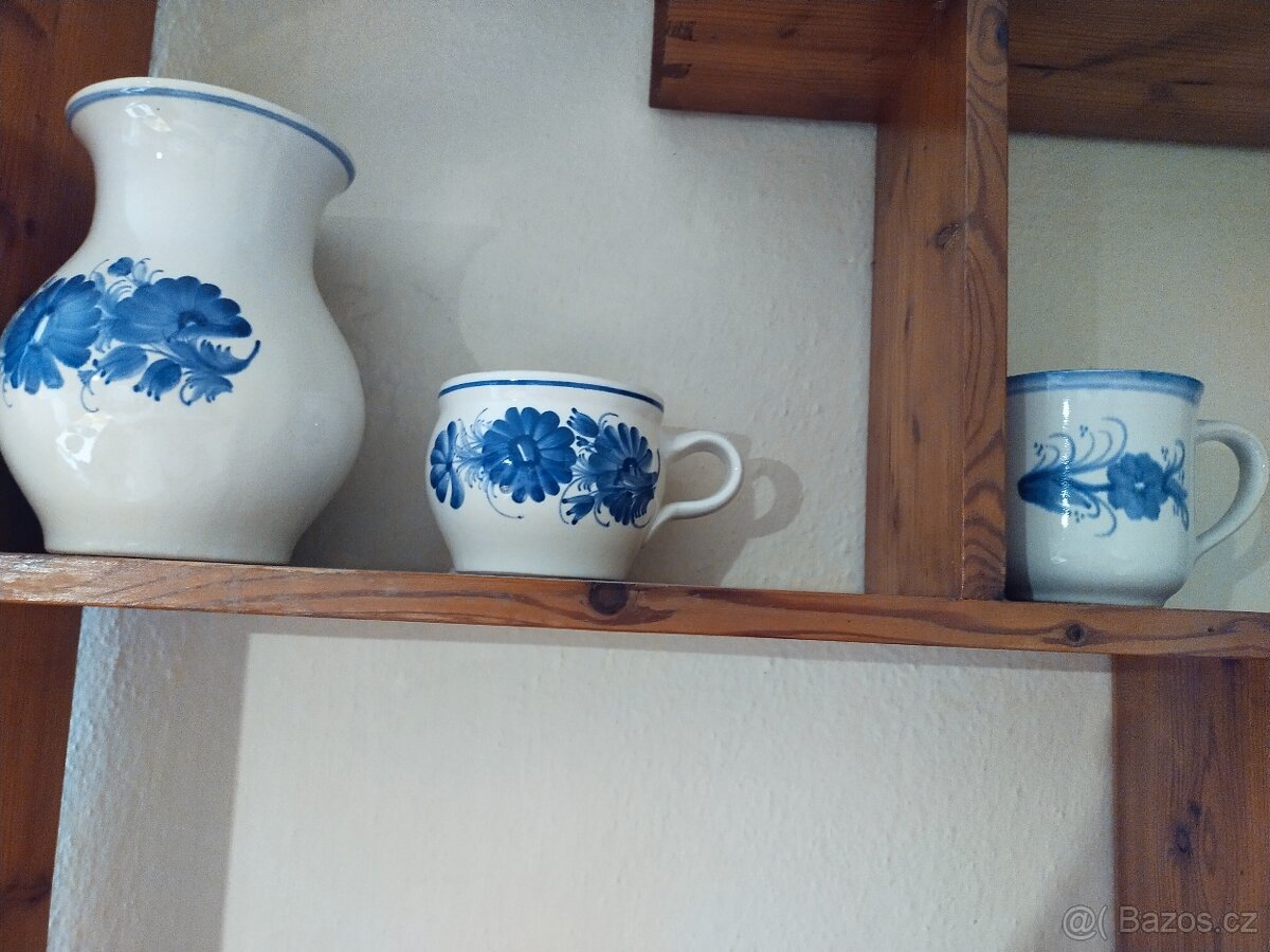 Keramika, béžovo modrá