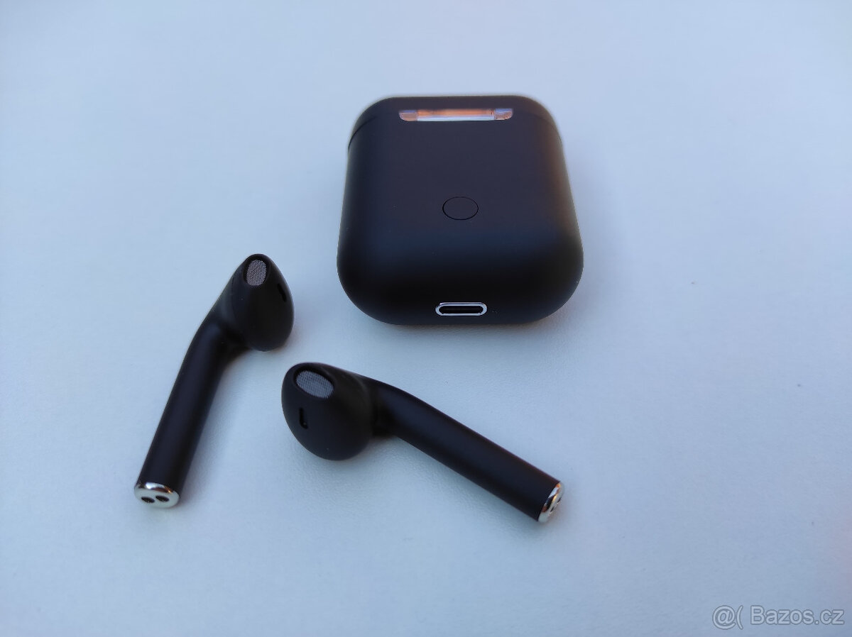 Černá bezdrátová sluchátka Inpods 12 pro Android a iOs,NOVÁ