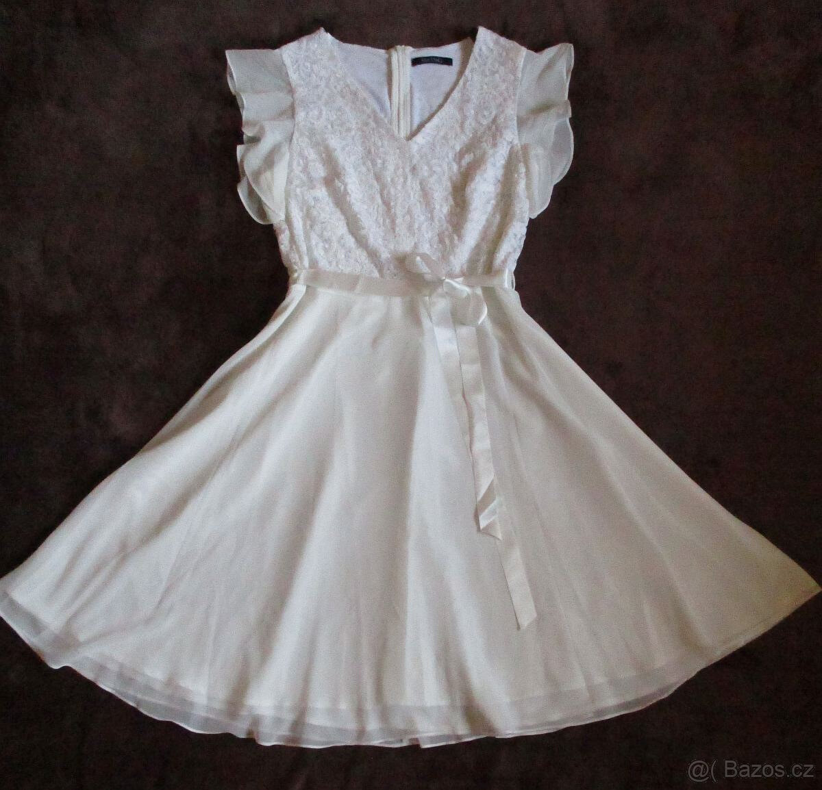 Slavnostní společenské šaty bílé Swing L 40
