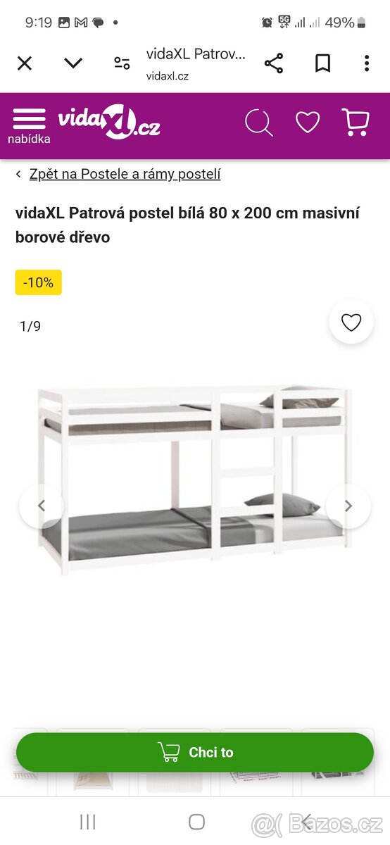 Dětská patrová postel
