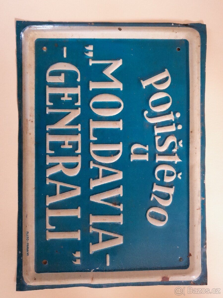 Plechová tlačená reklamní cedule