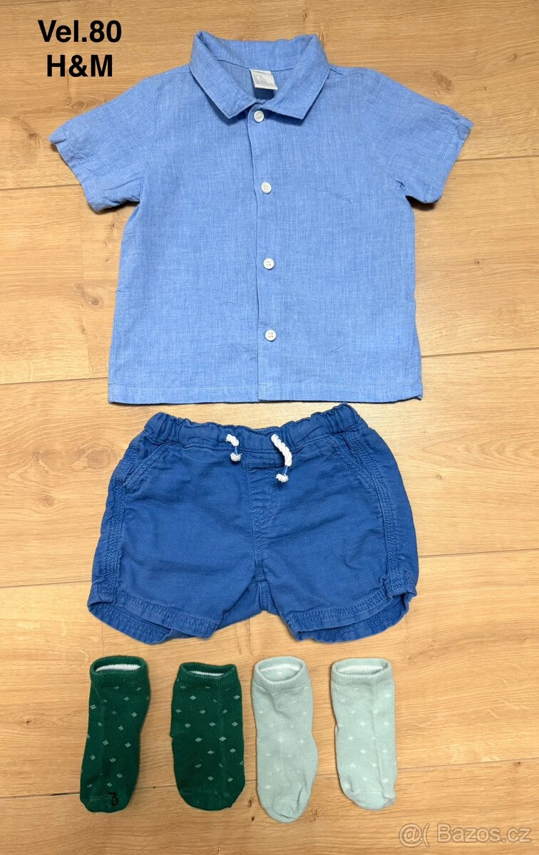 Dětské kraťasy a košile H&M vel.80