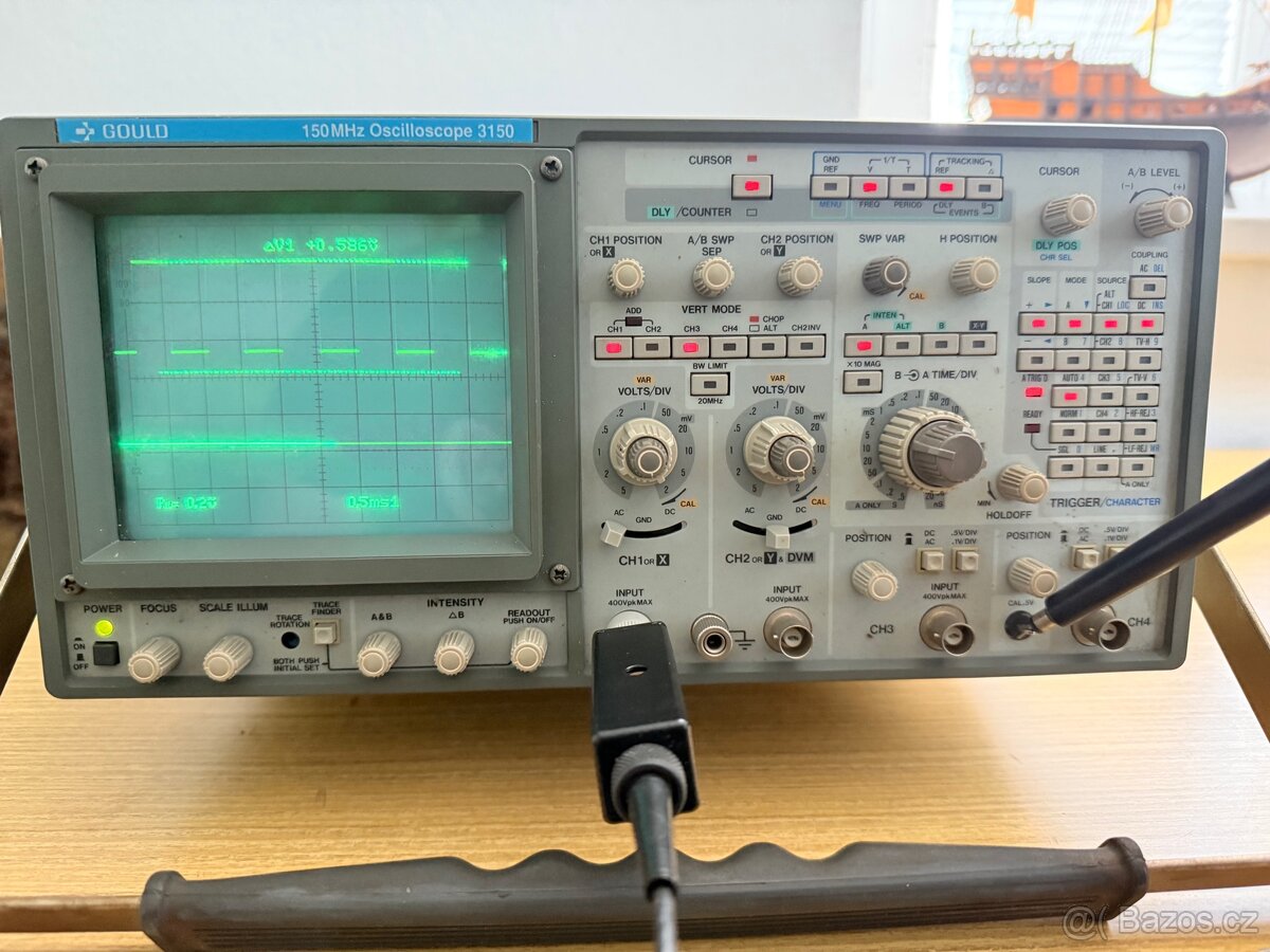 Osciloskop GOULD 3150 150 MHz + bohaté příslušenství