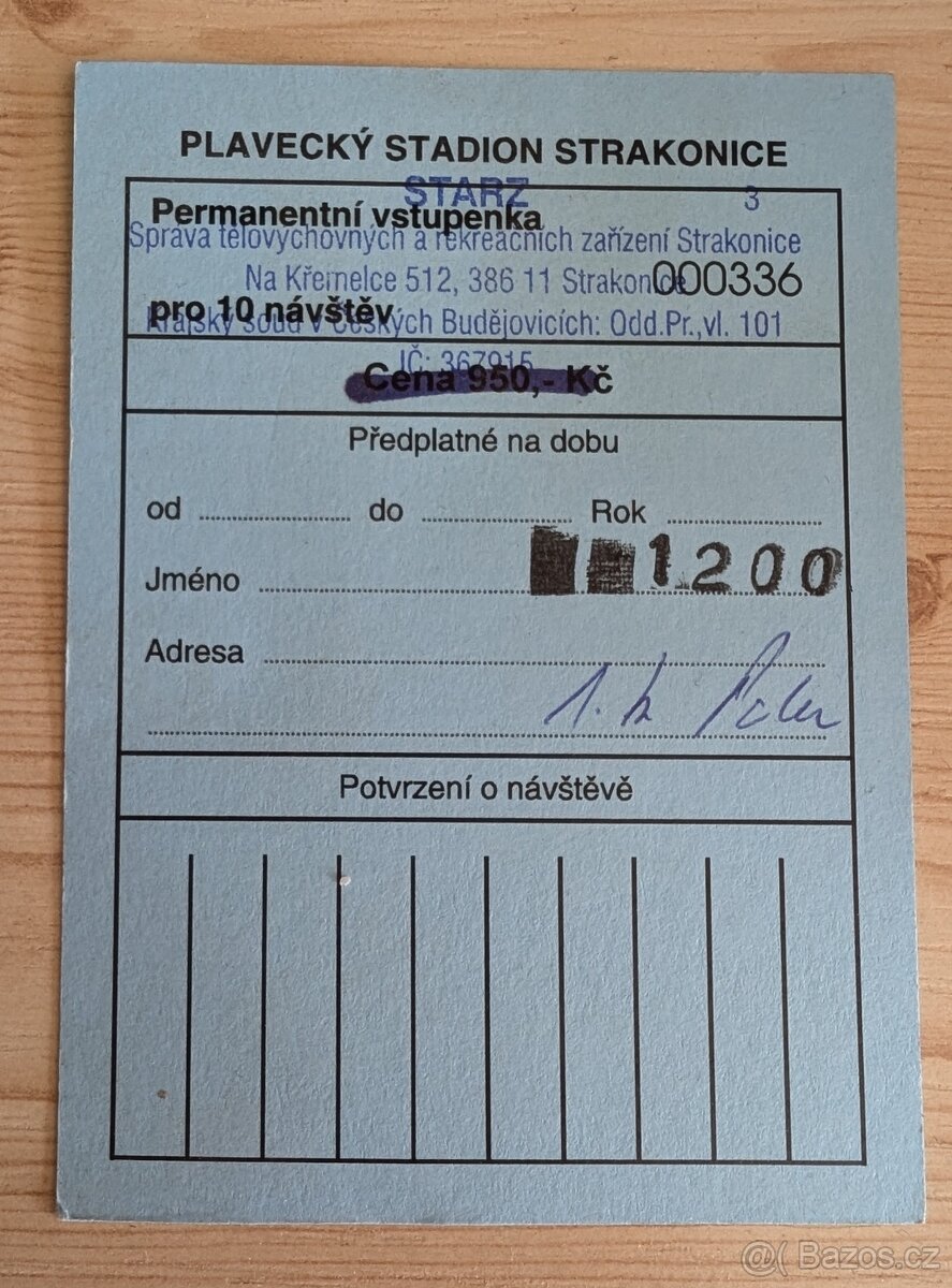 Prodám permanentku do Strakonické sauny