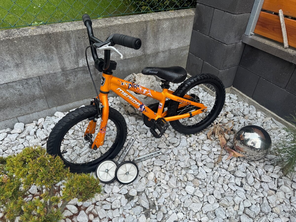 Dětské kolo Merida 16 , první kolo + kolečka