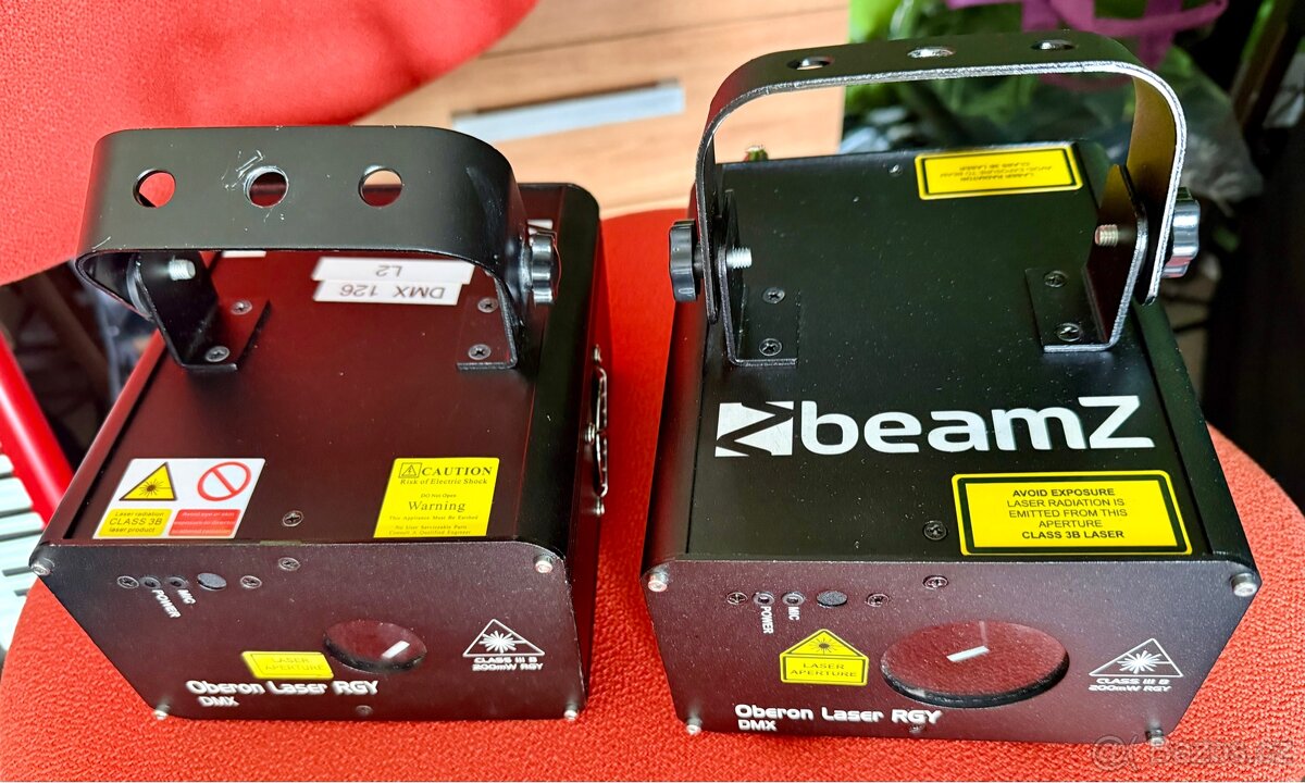 2x LASER BEAMZ OBERON zelený 1x BEAMZ laser červený