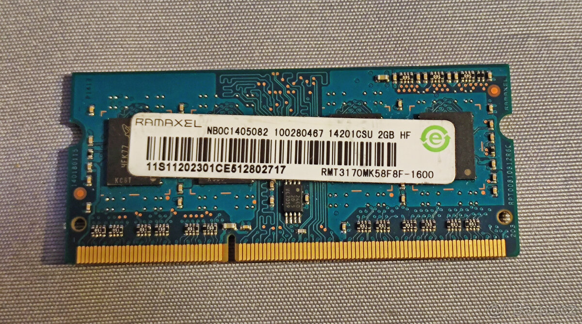 RAMAXEL 4GB DDR3 SODIMM 1600MHz