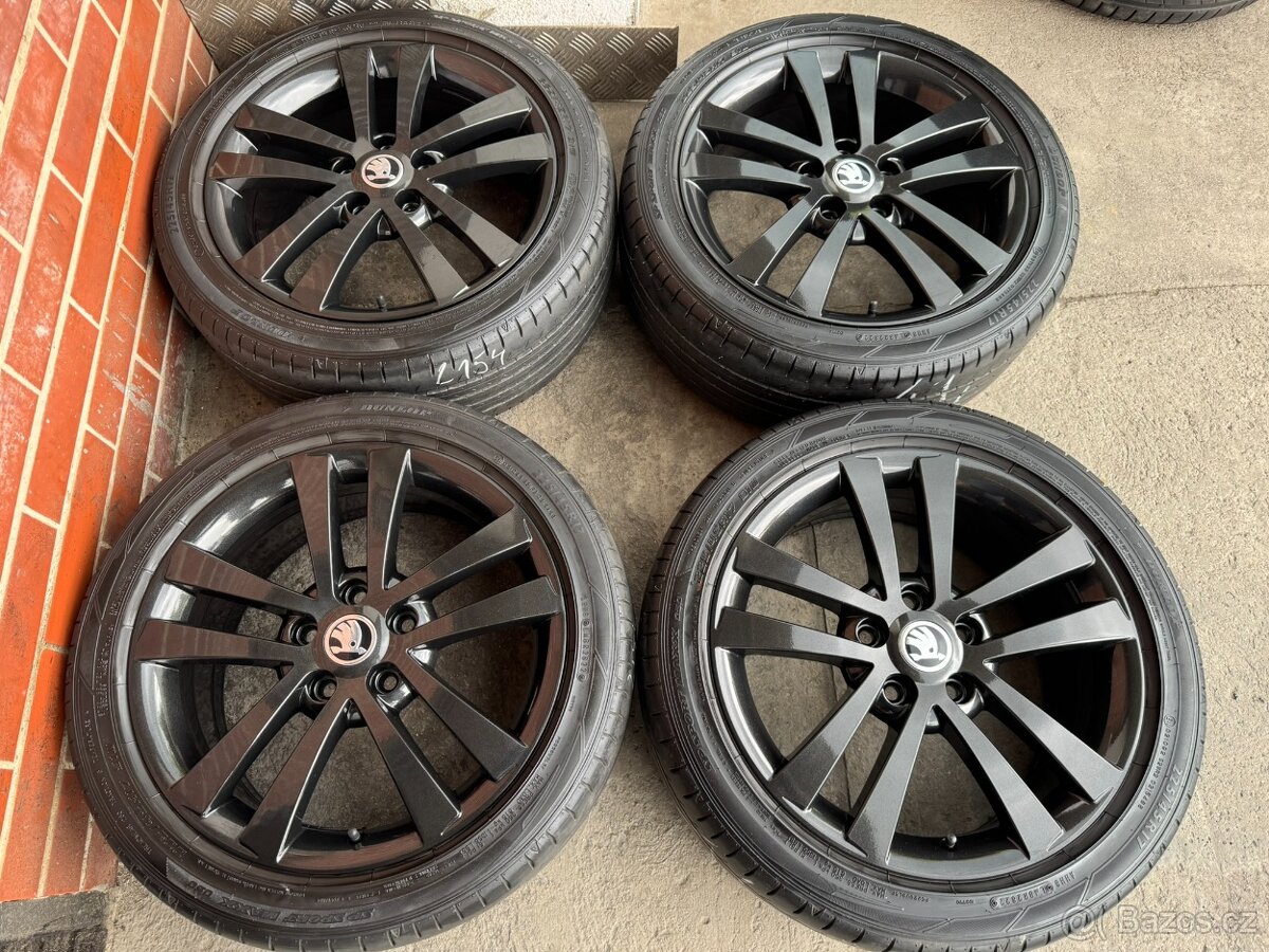 Alu 17" 5x112 škoda CYGNUS Black Grafit letní 75% TOP