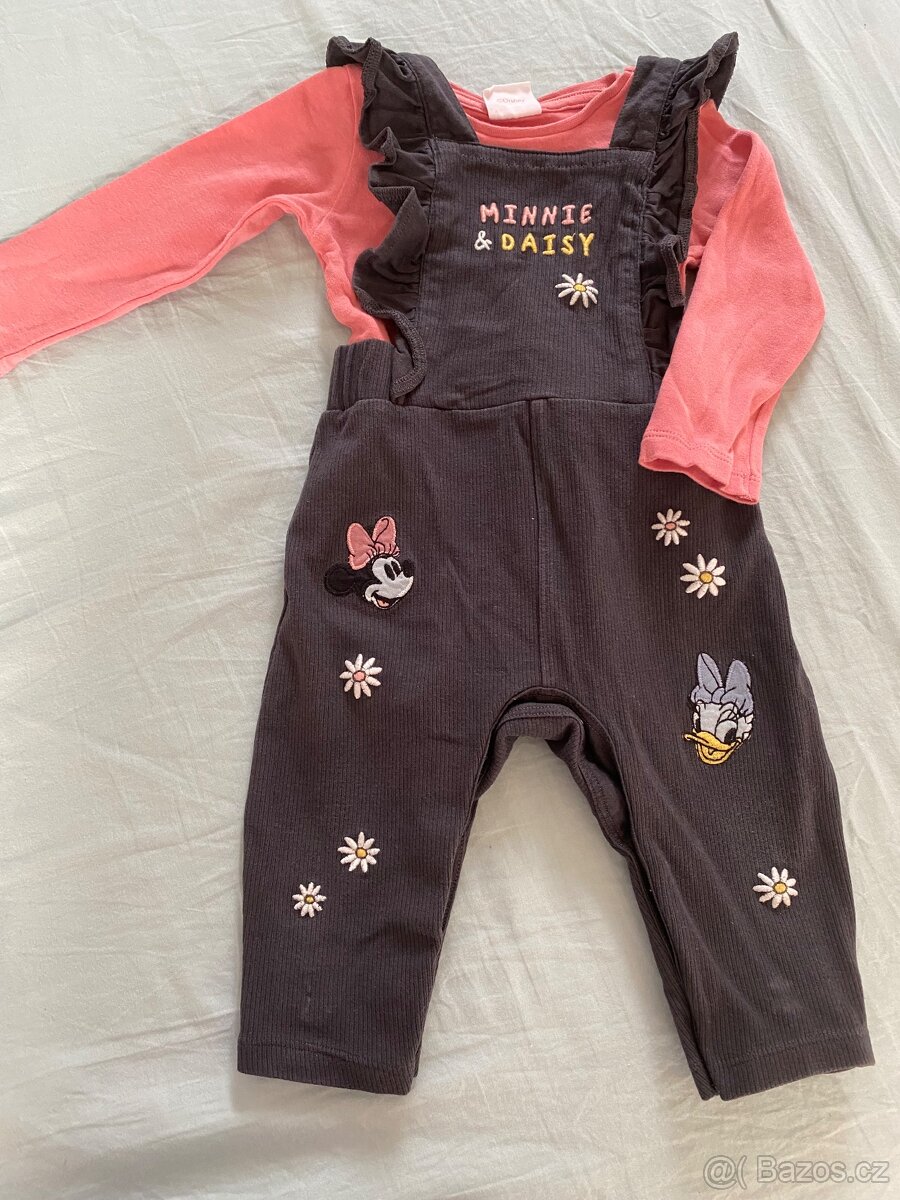 Miminkovske kalhoty s laclem a body Minnie a Daisy 6-9 mesic