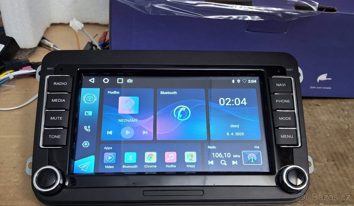 VW SKZ GPS navigace ANDROID 14 , Carplay+Android Auto 64GB