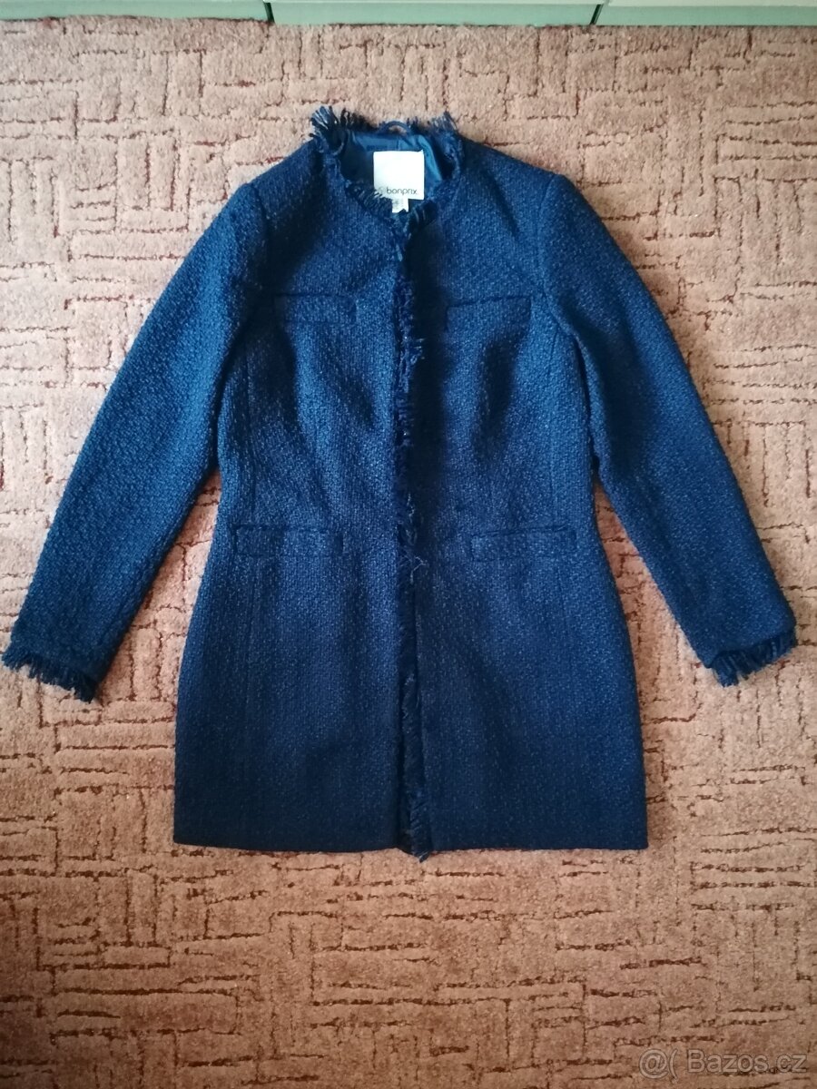 Dámský tmavě modrý kabát zn. Bonprix vel. 42